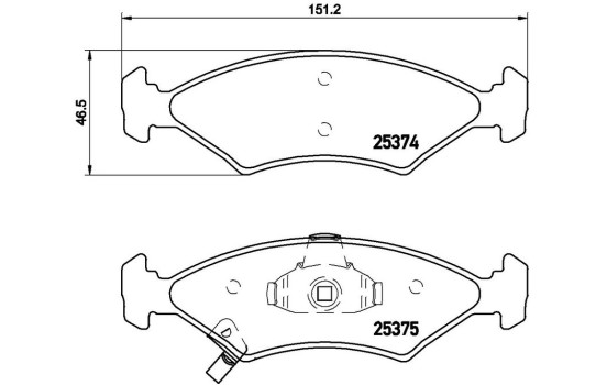 Kit de plaquettes de frein, frein à disque PLAQUETTE DE FREIN DIRECTIONNELLE P 30 062 Brembo, Image 2