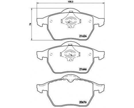 Kit de plaquettes de frein, frein à disque PLAQUETTE DE FREIN DIRECTIONNELLE P 85 036 Brembo, Image 2