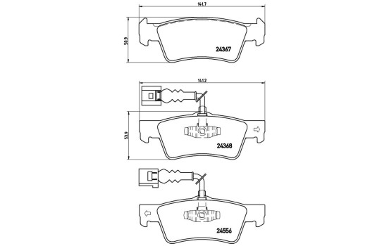 Kit de plaquettes de frein, frein à disque PLAQUETTE DE FREIN DIRECTIONNELLE P 85 068 Brembo, Image 2