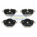 Kit de plaquettes de frein, frein à disque PP-0112AF Japanparts