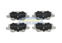 Kit de plaquettes de frein, frein à disque PP-0202AF Japanparts