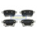 Kit de plaquettes de frein, frein à disque PP-0209AF Japanparts