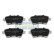 Kit de plaquettes de frein, frein à disque PP-0212AF Japanparts