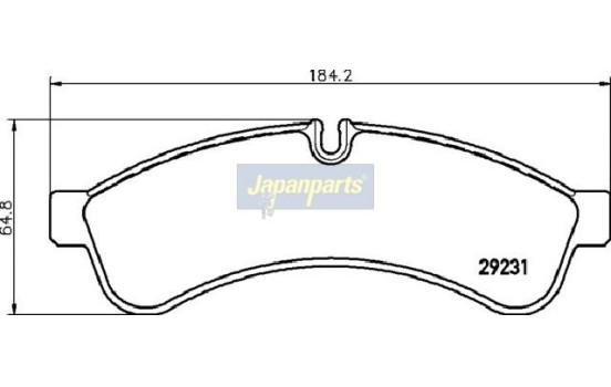 Kit de plaquettes de frein, frein à disque PP-0219AF Japanparts, Image 2