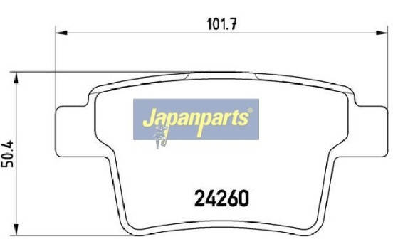 Kit de plaquettes de frein, frein à disque PP-0306AF Japanparts, Image 2