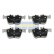 Kit de plaquettes de frein, frein à disque PP-0507AF Japanparts