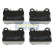 Kit de plaquettes de frein, frein à disque PP-0519AF Japanparts