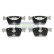 Kit de plaquettes de frein, frein à disque PP-0520AF Japanparts