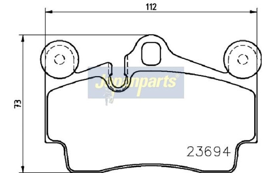 Kit de plaquettes de frein, frein à disque PP-0918AF Japanparts, Image 2