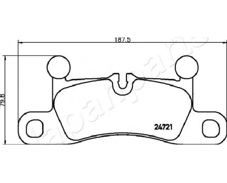 Kit de plaquettes de frein, frein à disque PP-0925AF Japanparts, Image 2