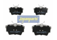 Kit de plaquettes de frein, frein à disque PP-109AF Japanparts