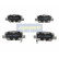 Kit de plaquettes de frein, frein à disque PP-220AF Japanparts