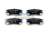Kit de plaquettes de frein, frein à disque PP-W04AF Japanparts