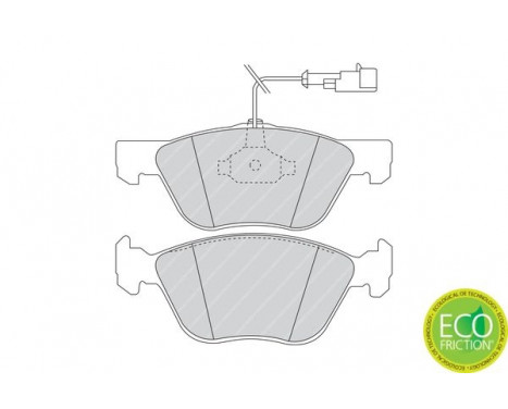 Kit de plaquettes de frein, frein à disque PREMIER ECO FRICTION FDB1052 Ferodo, Image 3