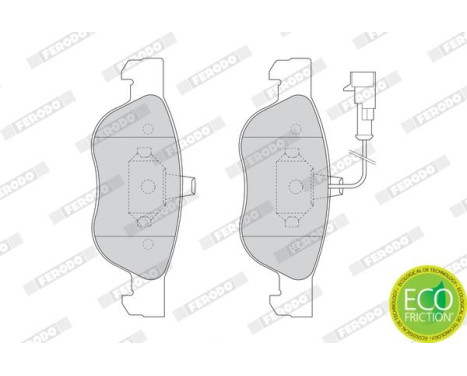 Kit de plaquettes de frein, frein à disque PREMIER ECO FRICTION FDB1056 Ferodo, Image 4