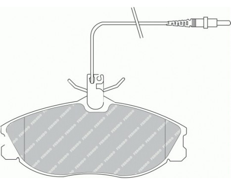 Kit de plaquettes de frein, frein à disque PREMIER ECO FRICTION FDB1063 Ferodo, Image 2