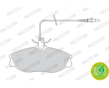 Kit de plaquettes de frein, frein à disque PREMIER ECO FRICTION FDB1063 Ferodo, Image 4