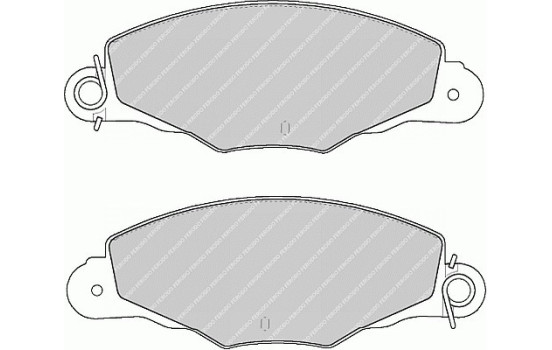 Kit de plaquettes de frein, frein à disque PREMIER ECO FRICTION FDB1114 Ferodo