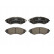 Kit de plaquettes de frein, frein à disque PREMIER ECO FRICTION FDB1116 Ferodo