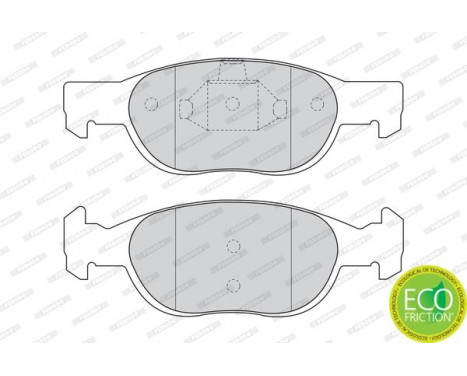 Kit de plaquettes de frein, frein à disque PREMIER ECO FRICTION FDB1160 Ferodo, Image 4