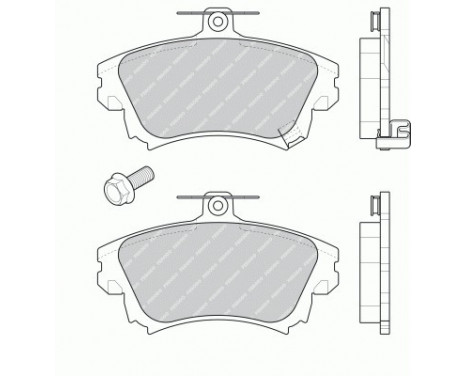 Kit de plaquettes de frein, frein à disque PREMIER ECO FRICTION FDB1384 Ferodo, Image 2