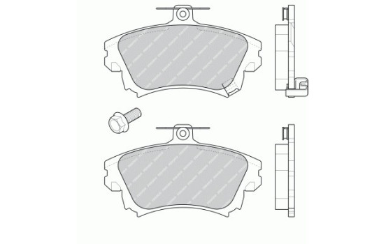 Kit de plaquettes de frein, frein à disque PREMIER ECO FRICTION FDB1384 Ferodo, Image 2