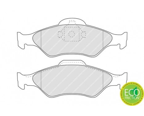 Kit de plaquettes de frein, frein à disque PREMIER ECO FRICTION FDB1393 Ferodo, Image 2