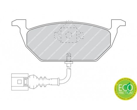 Kit de plaquettes de frein, frein à disque PREMIER ECO FRICTION FDB1398 Ferodo, Image 4