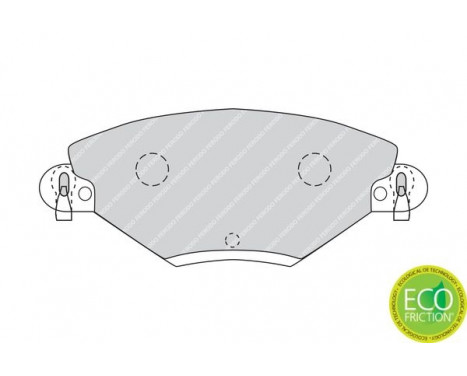 Kit de plaquettes de frein, frein à disque PREMIER ECO FRICTION FDB1411 Ferodo, Image 4