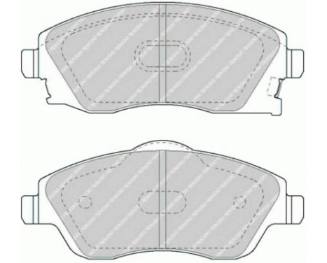 Kit de plaquettes de frein, frein à disque PREMIER ECO FRICTION FDB1424 Ferodo, Image 2