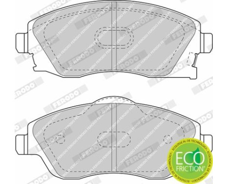 Kit de plaquettes de frein, frein à disque PREMIER ECO FRICTION FDB1424 Ferodo, Image 4