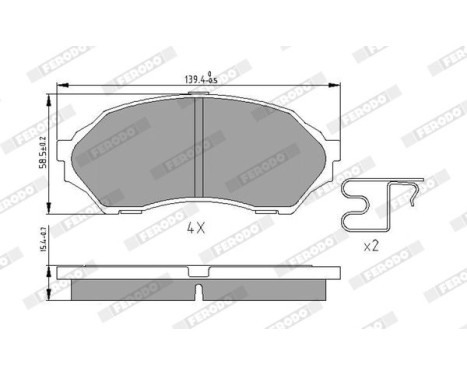 Kit de plaquettes de frein, frein à disque PREMIER ECO FRICTION FDB1455 Ferodo, Image 3