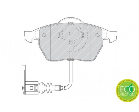 Kit de plaquettes de frein, frein à disque PREMIER ECO FRICTION FDB1463 Ferodo, Image 3