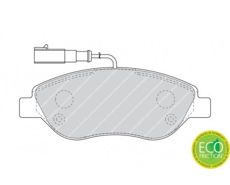 Kit de plaquettes de frein, frein à disque PREMIER ECO FRICTION FDB1468 Ferodo, Image 4