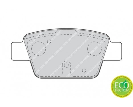 Kit de plaquettes de frein, frein à disque PREMIER ECO FRICTION FDB1469 Ferodo, Image 3