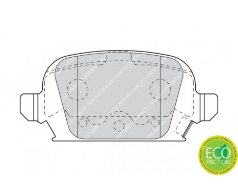 Kit de plaquettes de frein, frein à disque PREMIER ECO FRICTION FDB1472 Ferodo, Image 3