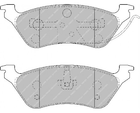 Kit de plaquettes de frein, frein à disque PREMIER ECO FRICTION FDB1475 Ferodo