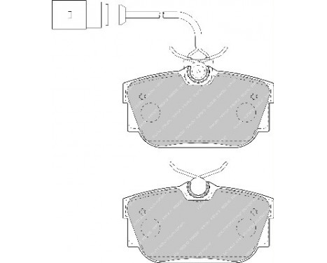 Kit de plaquettes de frein, frein à disque PREMIER ECO FRICTION FDB1482 Ferodo, Image 2