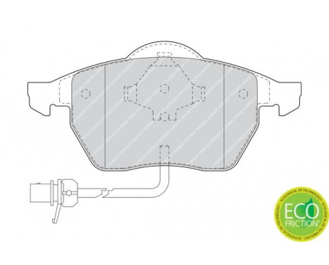 Kit de plaquettes de frein, frein à disque PREMIER ECO FRICTION FDB1496 Ferodo, Image 3