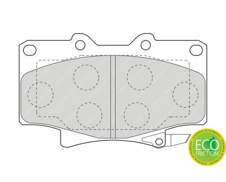 Kit de plaquettes de frein, frein à disque PREMIER ECO FRICTION FDB1502 Ferodo, Image 3