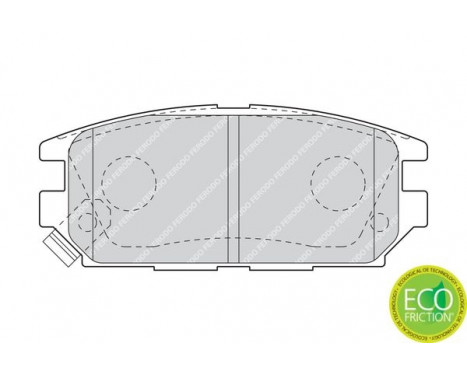 Kit de plaquettes de frein, frein à disque PREMIER ECO FRICTION FDB1507 Ferodo, Image 3