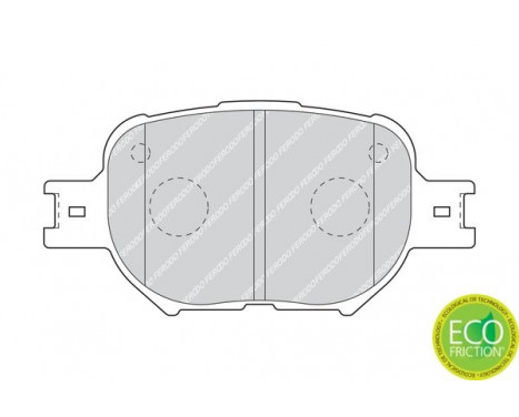 Kit de plaquettes de frein, frein à disque PREMIER ECO FRICTION FDB1528 Ferodo, Image 3