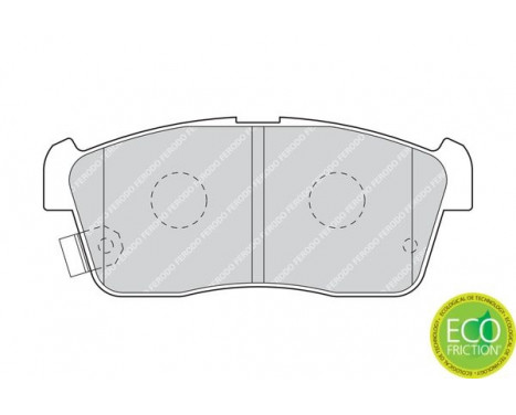 Kit de plaquettes de frein, frein à disque PREMIER ECO FRICTION FDB1532 Ferodo, Image 2