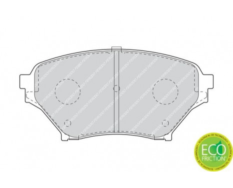 Kit de plaquettes de frein, frein à disque PREMIER ECO FRICTION FDB1600 Ferodo, Image 2