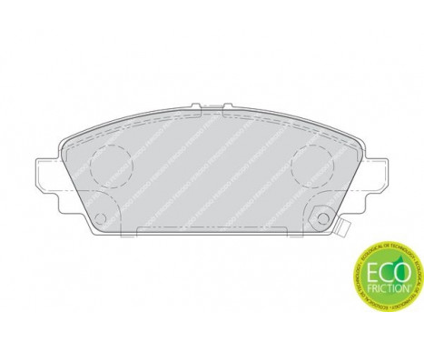 Kit de plaquettes de frein, frein à disque PREMIER ECO FRICTION FDB1601 Ferodo, Image 3