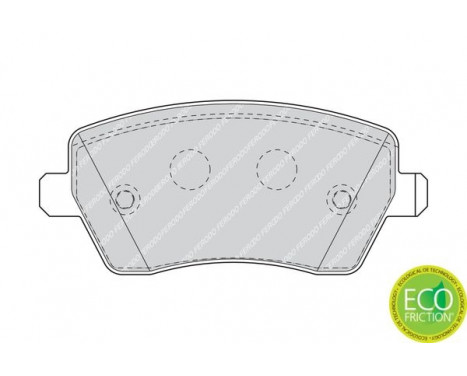 Kit de plaquettes de frein, frein à disque PREMIER ECO FRICTION FDB1617 Ferodo, Image 3