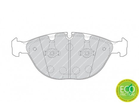 Kit de plaquettes de frein, frein à disque PREMIER ECO FRICTION FDB1618 Ferodo, Image 2