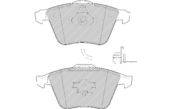 Kit de plaquettes de frein, frein à disque PREMIER ECO FRICTION FDB1629 Ferodo, Image 2