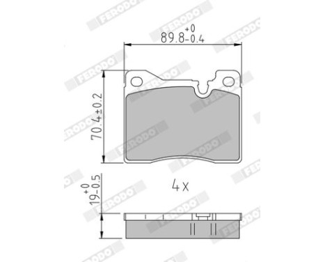 Kit de plaquettes de frein, frein à disque PREMIER ECO FRICTION FDB163 Ferodo, Image 2