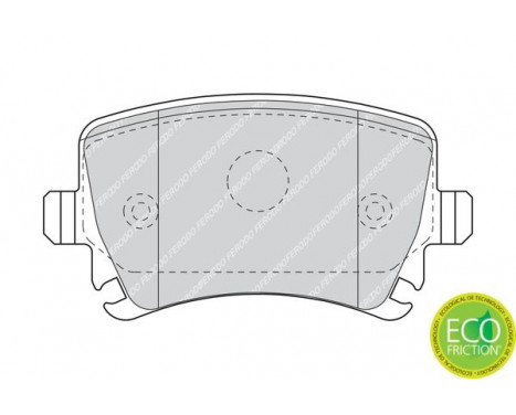 Kit de plaquettes de frein, frein à disque PREMIER ECO FRICTION FDB1636 Ferodo, Image 3